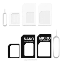 4 in 1 Convert Nano SIM Card to Micro Standard Adapter for iphone for samsung 4G LTE USB Wireless Router J02 21 Dropship