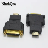 NinthQua 1pcs DVI 24+5 Female To HDMI Male Plug jack Bidirectional Transmission Adapter Connector For HDTV PC
