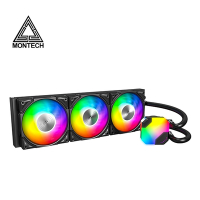 Montech君主 HyperFlow ARGB 360 水冷散熱器 極簡理線 6年保 水冷 黑色
