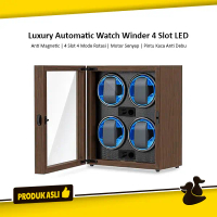 Watch Winder Display Kotak Jam Lemari Kayu Pemutar Jam Tangan Otomatis