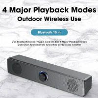 Bluetooth 4D Surround For Sound System Computer Soundbar TV Subwoofer Wired Stereo Strong Bass Speaker Home Theater