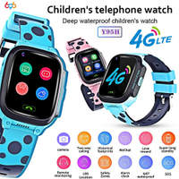 YJFY95H เด็กสมาร์ทนาฬิกาศัพท์ GPS กันน้ำเด็ก Smartwatch SOS 4G Wifi Antil-Lost SIM Location Tracker Smartwatch HD วิดีโอ CallJGF