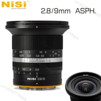 NISI 9mm F2.8 Starburst Super Wide Angle Lens APS-C MF Prime Lenses For Nikon Z Fuji X Sony E Canon EOS R RF M4/3 Mount Cameras