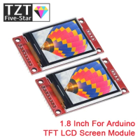 TZT 1.8 inch TFT LCD Module LCD Screen Module SPI serial 51 drivers 4 IO driver TFT Resolution 128*160 For Arduino
