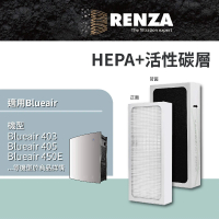 RENZA 適用Blueair 400 405 450e 480i 490i 403 空氣清淨機(2合1HEPA+活性碳濾網 濾芯)