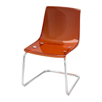 TOBIAS 餐椅, 棕色/紅色/鍍鉻