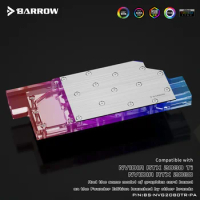 Barrow GPU cooler PC Water Cooling video Water Block for RTX2080TI-right inlet and outlet Aurora LRC2.0 BS-NVG2080TR-PA