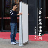台灣公司貨 免運 可折疊書畫展板帶輪學校書法作品展攝影展文化展宣傳移動屏風隔斷 快速發貨