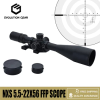 Evolution Gear NXS 5.5-22X56 FFP Riflescope 30mm Tube for Airsoft and Hunting with Full Original Markings
