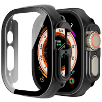 Glass+case For Apple Watch Ultra 49mm smartwatch PC Bumper Screen Protector Tempered film Accessories for apple watch Ultra 2