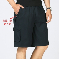 中老年西裝短褲男夏季寬松外穿大碼爸爸裝中褲40歲50中年人五分褲