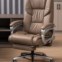 Luxurious Leather Office Chair Rotate Recliner Boss Executive Gaming Chair Massage Home Sillas De Oficina Office Furniture