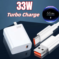 สำหรับ For xiaomi 33W อะแดปเตอร์ชาร์จเร็วชาร์จเทอร์โบ + สายเคเบิล 6A Type-C สำหรับ For xiaomi 15 13 