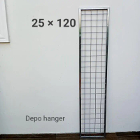 ram jaring besi aksesoris ukuran 25×120cm/rak atasan gawangan