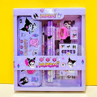Sanrio 12pcs My Melody & Kuromi Kids Stationery Gift Set: Plastic Ruler and Eraser, Suitable for Bir