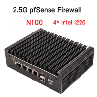 K32 Alder Lake N100 Soft Router pfSense Firewall 4x 2.5G i226 Industrial Fanless Mini PC HD2.0 OPNsense PVE ESXi