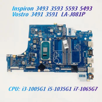 FDI55 LA-J081P For Dell Inspiron 14 5493 17 3793 15 3593 5593 Laptop Motherboard With i3-1005G1 i5-1035G1 i7-1065G7 CPU UMA DDR4