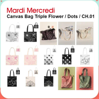 Mardi Mercredi Canvas Bag (Triple Flower, Dots, Ddanji CH.01)