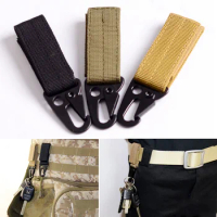 1Pc Tactical Multifunction Nylon Belt Hook Carabiner Outdoor Keychain Keys Belt Buckle Hanging Climbing Camping Tools Accessory