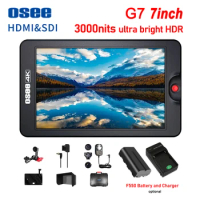 OSEE G7 7 Inch 4K 3000 Nits Ultra-Bright Portable Monitor 3D LUT 3G SDI &amp; HDMI-compatible DSLR Camera HDR Monitors 1920 x 1200