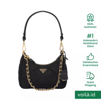 Prada Re-Edition 1995 Chaîne Re-Nylon Mini Bag Black