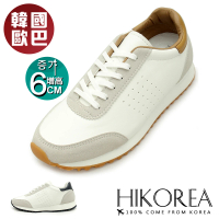 【HIKOREA】正韓製。歐美生活6CM隱形增高透氣綁帶休閒鞋/男款(73-489/現貨+預購)