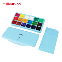 HIMI Gouache Paint Set,18/24 Colors 30ML With Palette Jelly Cup Non-Toxic Guache Paint for Canvas Watercolor Paper For Beginners