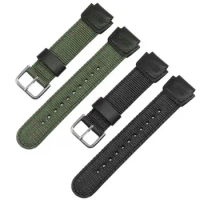 Men Women Nylon Canvas Strap Pin Buckle Sports Watch WristBand 18mm Watchband for C-asio G Shock AE-1200WH/SGW-300/AQ-S810W