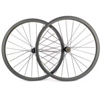 700C 30mm depth road bike disc brake carbon wheels 27 width Tubeless/Tubular carbon wheelset center lock used for gravel bike