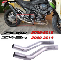 Zx10r Zx6r Slip-on EXhaust For Kawasaki Zx10r 2008-2016 Zx6r 2009-2014 Motorcycle Exhaust Escape Muffler Middle LInk Pipe Zx10r