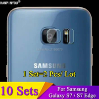10 Sets/Lot For Samsung Galaxy S7 / S7 Edge S7Edge Rear Camera Lens Protective Protector Cover Soft Tempered Glass Film Guard