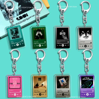 Dây Chuyền Chìa Khóa Kpop BTS, Chất Liệu Acrylic, Thiết Kế Máy Nghe Nhạc, Album LAYOVER VÀNG MUSE, C