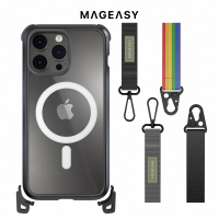 MAGEASY iPhone 14 Pro 6.1吋 Odyssey+ M 超軍規防摔磁吸掛繩手機殼(支援蘋果MagSafe功能)