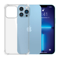 【YADI】iPhone 13 Pro Max/6.7吋 美國軍方米爾標準測試認證軍規手機空壓殼(四角空壓氣囊防摔/透明TPU)