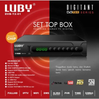 STB Luby DVB T2 01 DVB-T2-01 Set Top Box TV Digital Luby DVB T2 01 Antena Kabel Lcd Televisi
