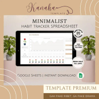KANAKA TEMPLATE & DASHBOARD - Habits Tracker Daily & Monthly Minimalis SpreadSheets – Resolusi Tahun