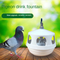 Ceramic Automatic Pigeon Drinking Device Water Pot for Birds Outdoor Homing Bird Feeder Garden Small Pigeon Drinker Fountain