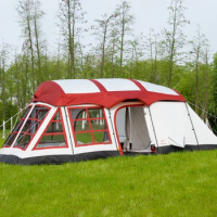 Ultralarge Double Layer 8-12 Person Camping Tent Large Gazebo Carpas De Camping Sun Shelter Tents