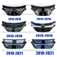 for Honda Vezel HRV HR-V 2015-2021 Black &amp; Chrome Car Front Bumper Grille Cover trim car accsesories