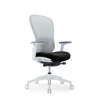 Modernform เก้าอี้ทำงาน รุ่น CH-586B-HS โครงขาว แขนAJD ขาNL เบาะผ้า พนักพิงตาข่าย