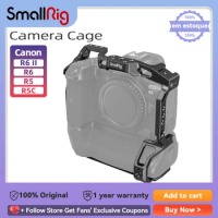 SmallRig EOS R5 R6 R5C Camera Cage for Canon EOS R5/R6/R5C with BG-R10 Battery Grip Aluminum Film Movie Making Camera Video Cage