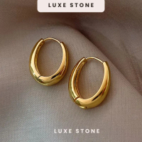 Anting Bulat Tittanium Alloy Anting Hijab Perhiasan Sederhana