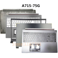 New Laptop US Backlight Keyboard Top/Bezel/Upper/Bottom Case/Shell LCD Hinges For Acer Aspire 7 A715-41G A715-75G-55XU 15.6inch