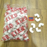 Sido keni 5/8 putih tanpa baut Knee Elbow Tanpa Baut PVC Putih Belokan Siku Keni Pipa Kabel Listrik 