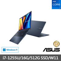 ASUS 華碩 福利品 15.6吋i7效能16G筆電(VivoBook X1504ZA/i7-1255U 10核心/16G/512G SSD/W11)