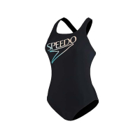SPEEDO 女運動連身泳裝-海邊 游泳 沙灘 戲水 泳衣 連身泳衣 SD812523G075 黑橘藍