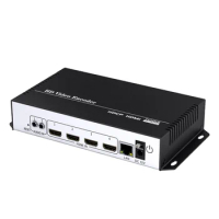 4K SRT UDP H.265 H.264 4 Channel HDMI Video Capture Box Card Encoder Transmitter live Broadcast DVBT IPTV