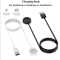 1M USB Magnetic Fast Charge Charger Dock For Fossil Gen 6 / Fossil Gen 4 / Fossil Gen 5 Smart Watch Accessories Charging Cable