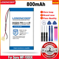LOSONCOER WF-1000X Battery 3000mAh For Sony Headset 2 Lines