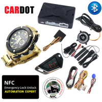 Cardot Smart Watch Key 12V Car Alarm Passive Keyless Entry Remote Start Stop Engine System